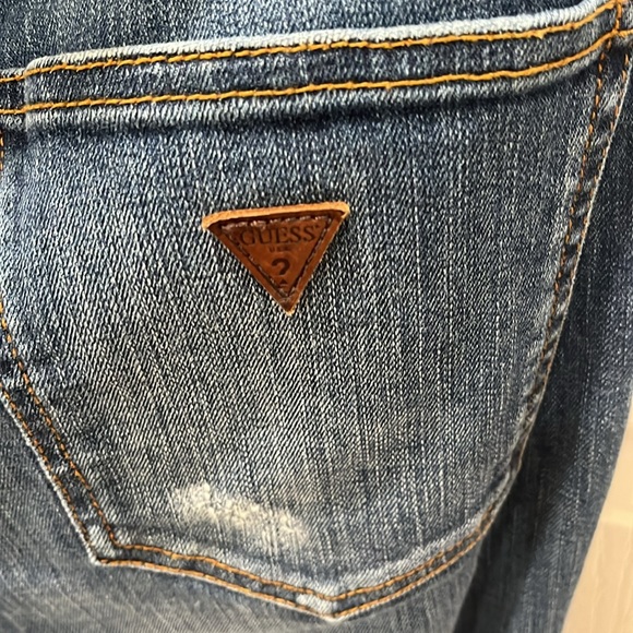 Guess Jeans Jumpsuit Halter Neck Low Back Cargo Faded Navy gently used - Picture 8 of 9